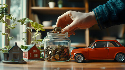 Saving money for house and car future goals