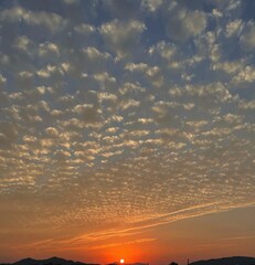 sunset in the mountains