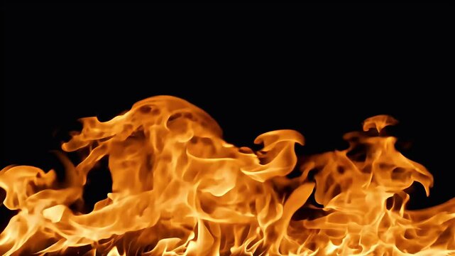 Witness fiery animation featuring blazing flames smoke transitions customizable speeds transparent alpha versatile editing