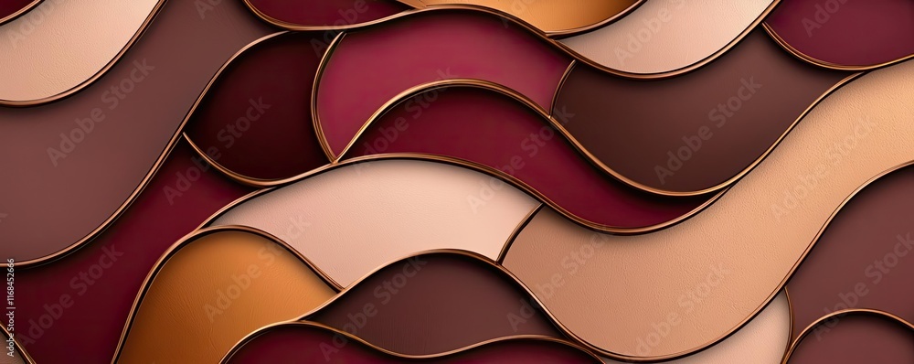 Aufkleber mosaic abstract background concept. elegant abstract wave pattern in warm hues, perfect for modern d