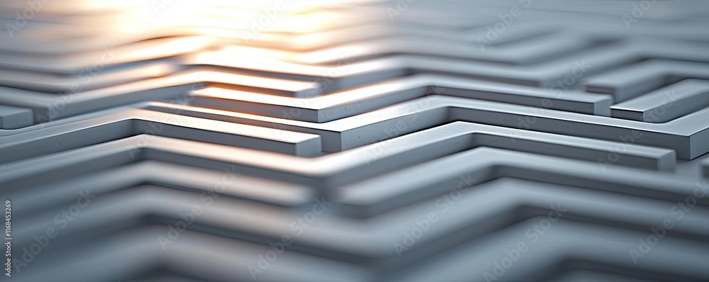 Aufkleber Grid abstract background idea. Abstract metal texture with zigzag patterns reflecting light in a modern design.