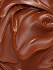 Naklejka premium Chocolate Ganache Macro Texture, Whipped Cream, Mocha Mousse 2025 Dessert Inspiration