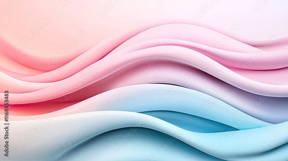 Poster velvet abstract background concept. an abstract wave design with pink and blue gradients creates a s