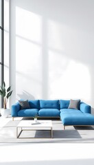 Modern Living Room 3D Rendering