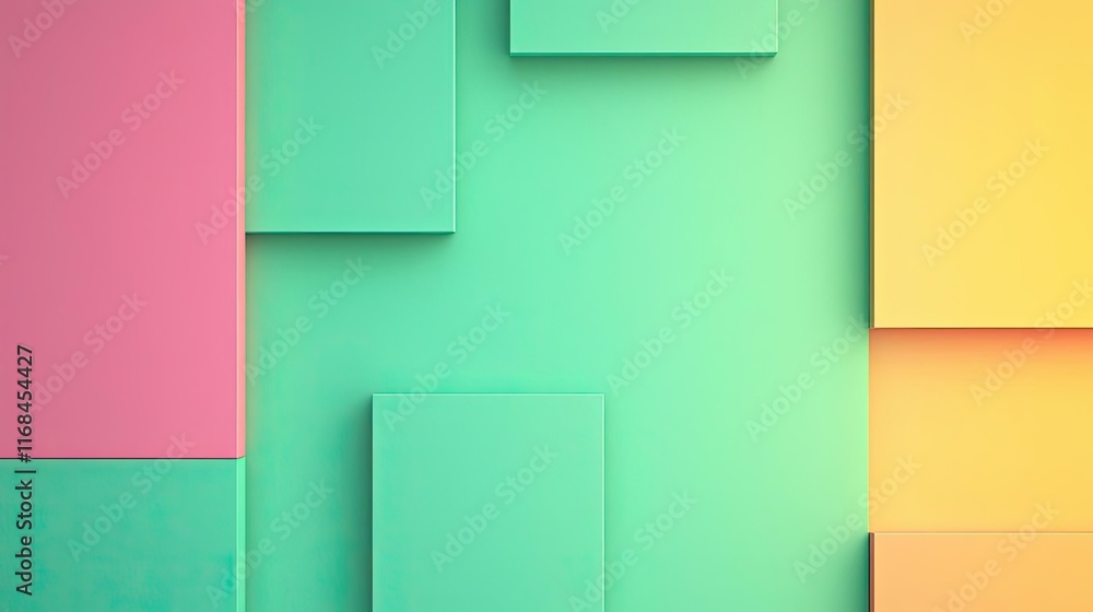 Aufkleber velvet abstract background concept. colorful geometric shapes in pastel tones create an abstract mod