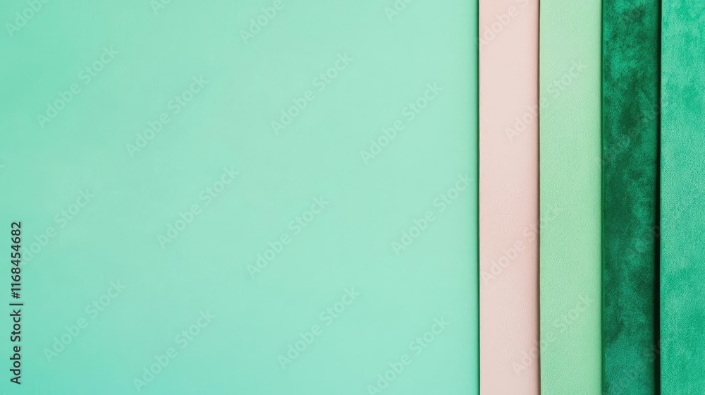 Poster velvet abstract background concept. a minimalist composition featuring mint green textures and subtl
