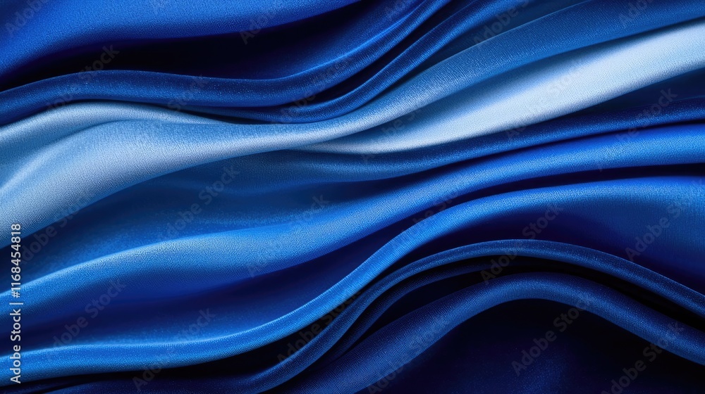 Poster velvet abstract background concept. elegant abstract blue silk fabric background with smooth flowing