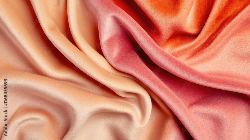 Poster velvet abstract background concept. a close-up of silky fabric displaying smooth textures and warm c