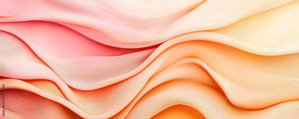 Poster Velvet abstract background concept. Abstract waves in soft pastel colors create a serene and calming background.