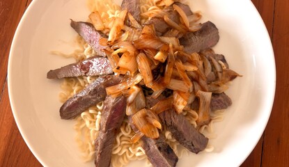Spaguetti meat sauce , breakfast meal.