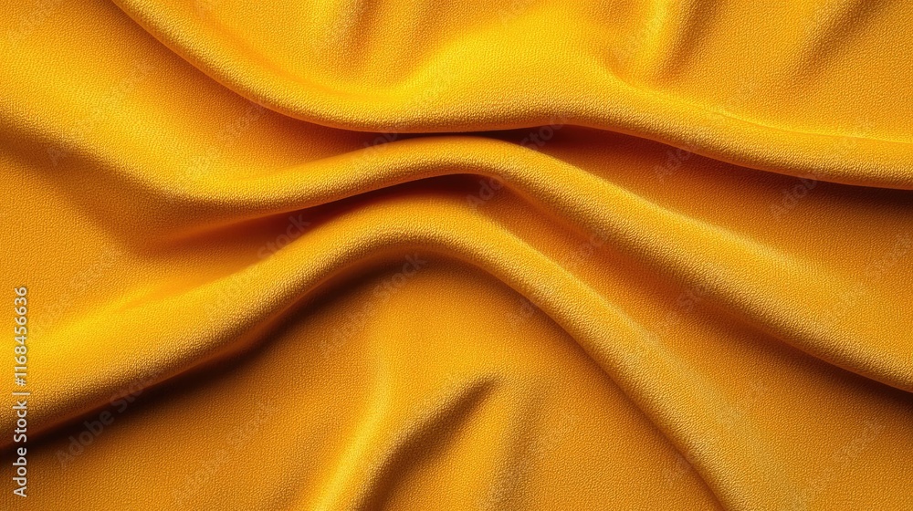 Poster velvet abstract background concept. close-up of luxurious yellow fabric with smooth texture and eleg