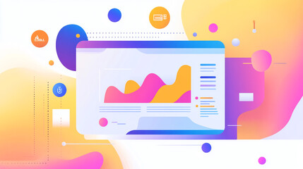 detailing a business strategy with flowcharts and graphs, business concept abstract background with colorful charts, graphs, data, and business reports, illustration of business data analysis.