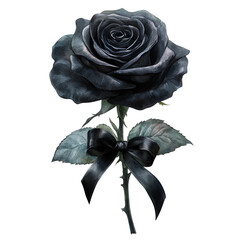 Watercolor Black Valentine Clipart Vector Illustration