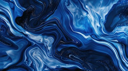 Obraz premium cobalt blue seamless pattern wallpaper