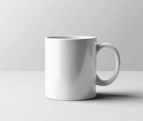 Fototapeta premium Plain white coffee mug on white background. (28)