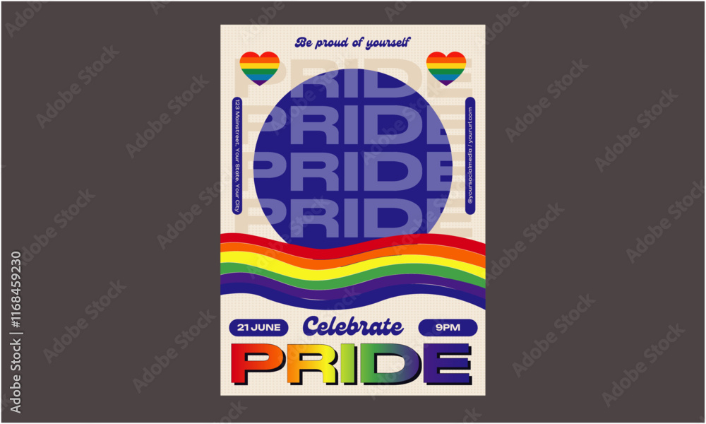 Wall mural Pride Month Flyer