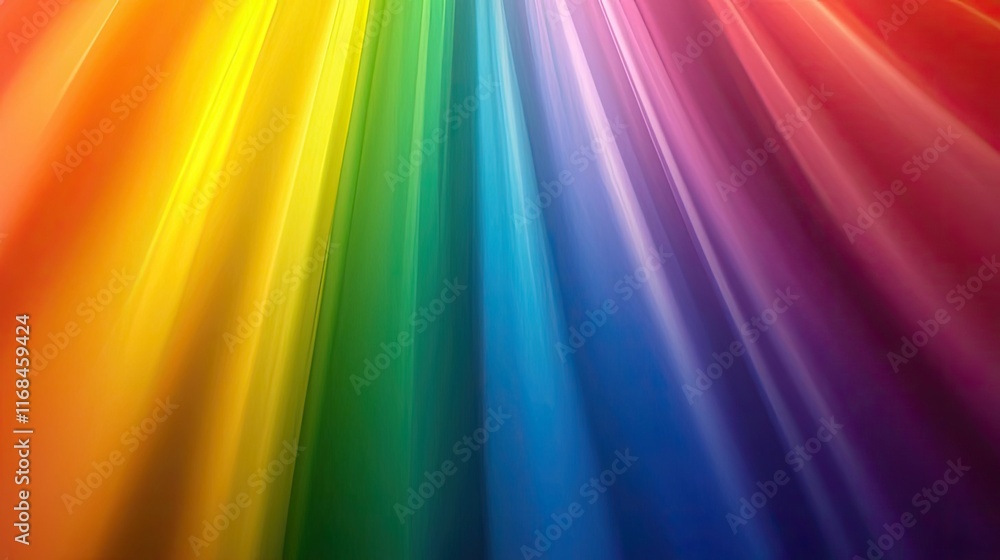 Poster Rainbow abstract background concept. Vibrant abstract rainbow colors flowing in a soft gradient format for artistic backgrounds.