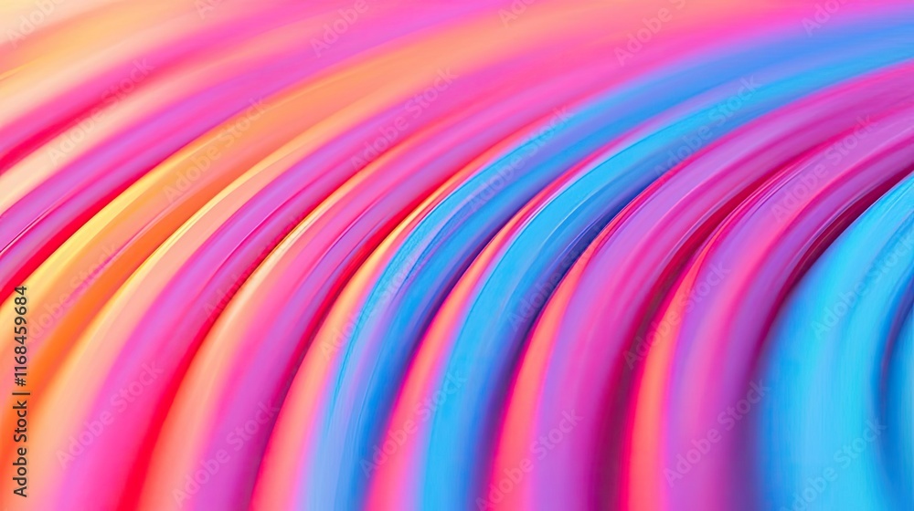 Poster Rainbow abstract background concept. Vibrant colorful lines create a mesmerizing abstract pattern, perfect for design projects.