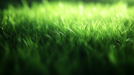 Fototapeta premium Lush Green Grass Blades in Sunlight