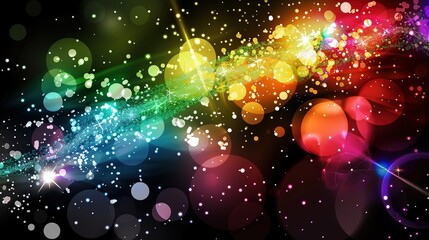 Colorful confetti floating around with sparkling backgrounds creating a festive atmosphere for holiday promotions. Bringing joy and excitement to attract people during the holiday season, making 