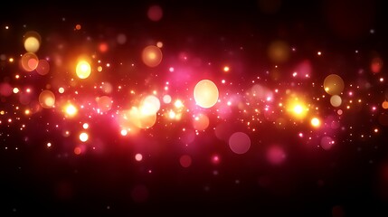 Abstract Red and Gold Bokeh Lights Background