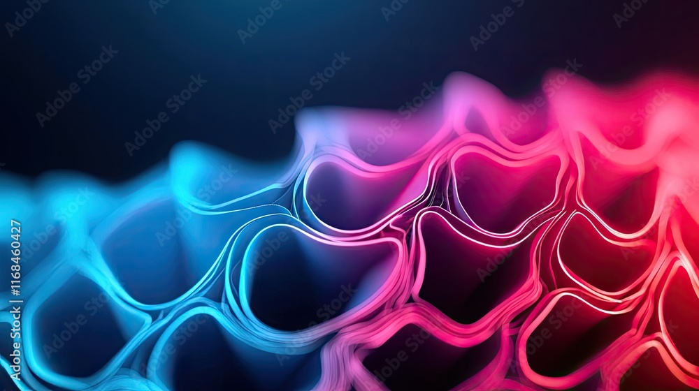 Aufkleber ink abstract background idea. abstract waves in vibrant blue and pink colors create a stunning visua