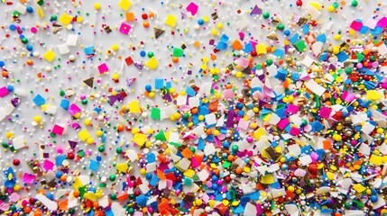 Colorful confetti floating around with sparkling backgrounds creating a festive atmosphere for holiday promotions. Bringing joy and excitement to attract people during the holiday season, making 