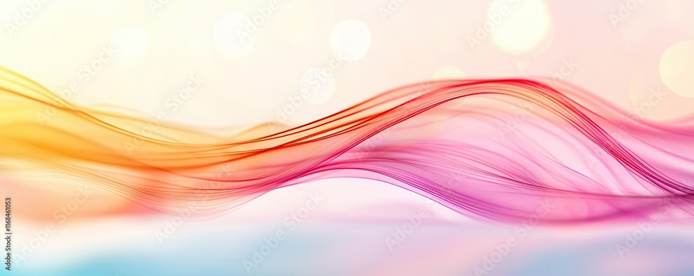 Poster Ink abstract background idea. Colorful abstract waves blending together in a vibrant spectrum of light.