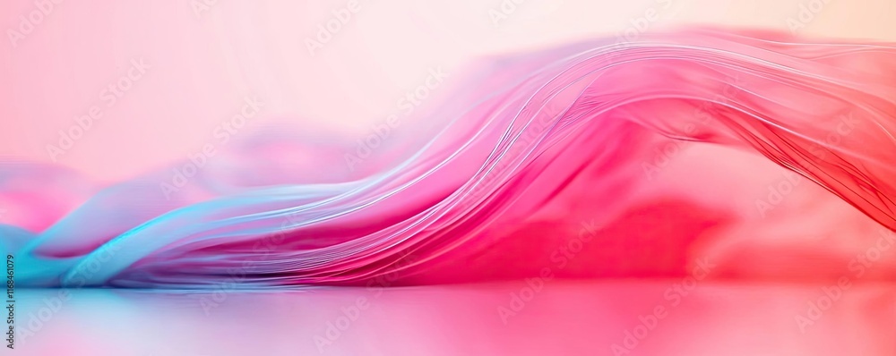 Poster Ink abstract background idea. A vibrant flow of pink and blue colors creating an abstract wave effect.