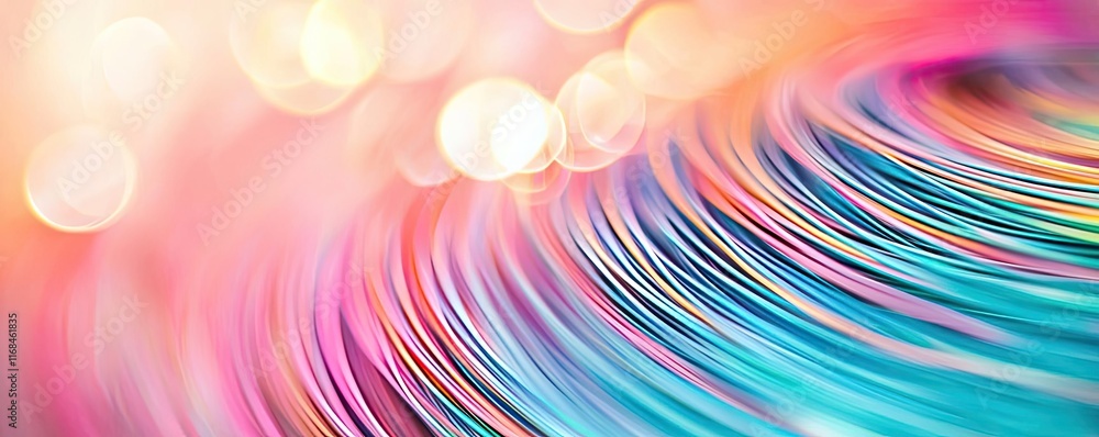 Poster Rainbow abstract background concept. Colorful abstract swirl with soft bokeh effect, perfect for creative projects.