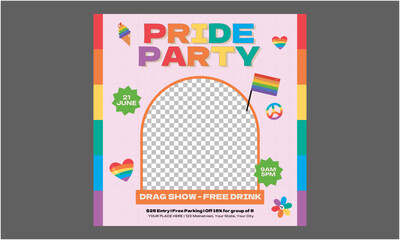 Pride Party Socials Media