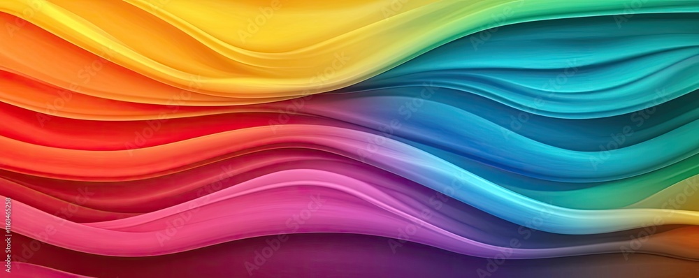 Aufkleber Rainbow abstract background concept. Vibrant waves of color create a dynamic and abstract background design.