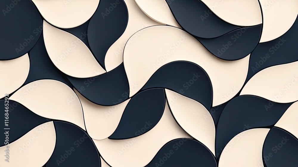 Poster mosaic abstract background concept. stylish abstract design featuring layered shapes in black and be