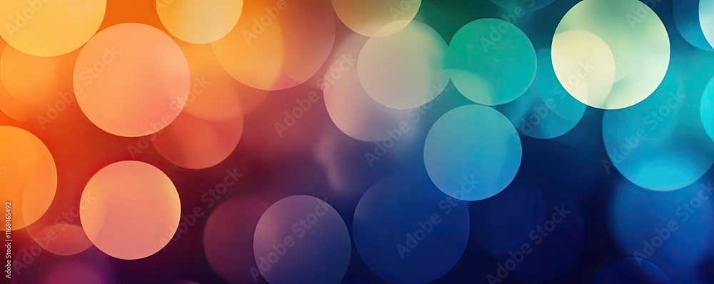 Aufkleber Rainbow abstract background concept. Colorful blurred bokeh background with soft circles, ideal for creative design projects.