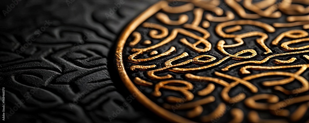 Aufkleber ink abstract background idea. intricate design featuring elegant calligraphy on a textured dark back