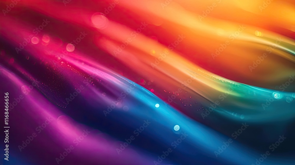 Poster Rainbow abstract background concept. Vibrant flowing colors create a mesmerizing abstract background with smooth transitions.