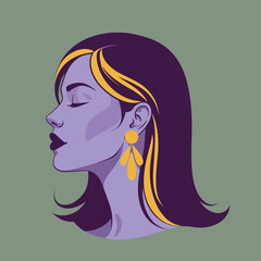 Stylized Flat Color Portraits Modern Minimalist Profiles for Branding and Design.
