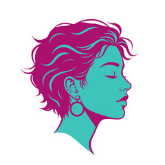 Stylized Flat Color Portraits Modern Minimalist Profiles for Branding and Design.
