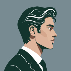 Stylized Flat Color Portraits Modern Minimalist Profiles for Branding and Design.

