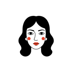 Stylized Flat Color Portraits Modern Minimalist Profiles for Branding and Design.
