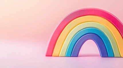 Rainbow abstract background concept. Vibrant rainbow decoration in pastel colors against a soft background, symbolizing joy.