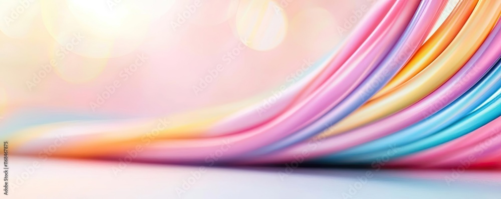 Aufkleber Rainbow abstract background concept. Colorful abstract lines creating a vibrant and dynamic composition.