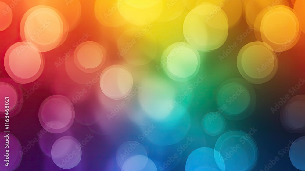 Aufkleber Rainbow abstract background concept. Vibrant bokeh background featuring a spectrum of rainbow colors.