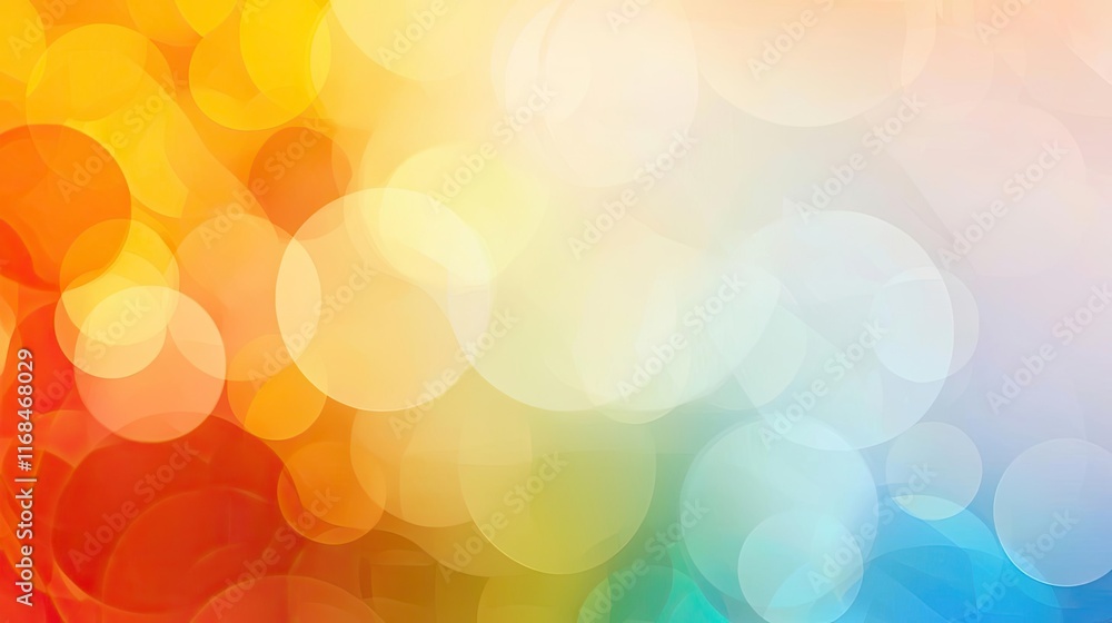 Poster Rainbow abstract background concept. A vibrant, colorful bokeh background for creative and design projects.