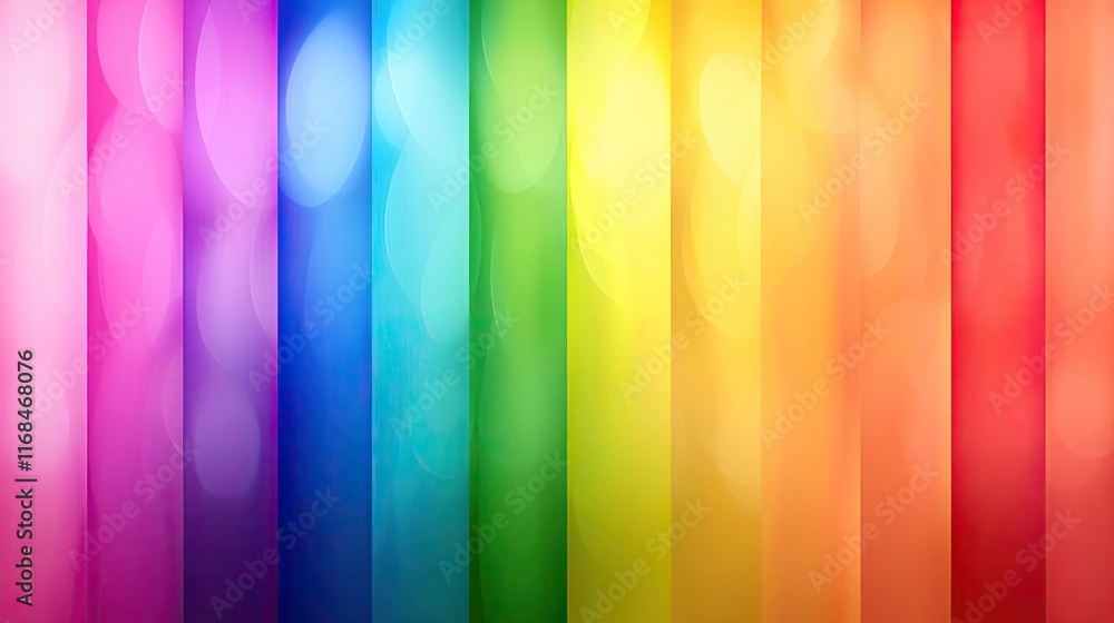 Aufkleber Rainbow abstract background concept. Vibrant rainbow gradient background with soft bokeh effect for creative design.