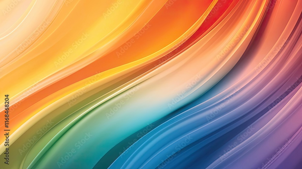 Aufkleber Rainbow abstract background concept. Colorful abstract wave background with smooth gradients and flowing shapes.