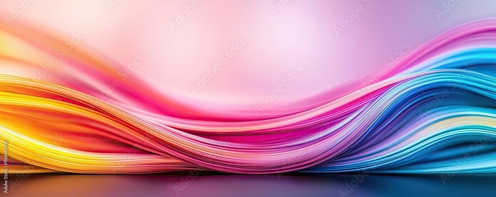 Aufkleber Rainbow abstract background concept. Vibrant waves of color blend seamlessly, creating a dynamic and energetic backdrop.