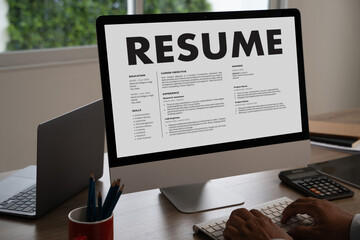 resume on Job applicant job interview online
