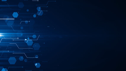 Technology tunnel digital business corporate abstract particles hex presentation broadcast background