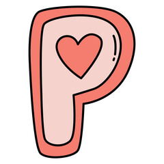 p letter element transparent background